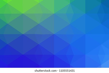 Light Blue, Green vector shining triangular backdrop. A sample with polygonal shapes. A new texture for your web site.