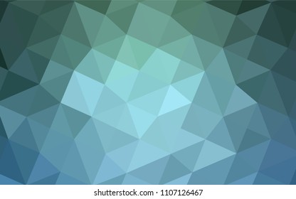 Light Blue, Green vector shining triangular backdrop. Colorful illustration in polygonal style with gradient. That new template can be used for your brand book.