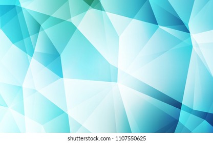 Light Blue, Green vector shining triangular layout. Glitter abstract illustration with an elegant triangles. Template for cell phone's backgrounds.