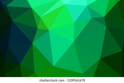 Light Blue, Green vector shining triangular layout. Colorful illustration in abstract style with triangles. Pattern for a brand book's backdrop.