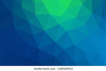 Light Blue, Green vector shining triangular backdrop. Triangular geometric sample with gradient.  Pattern for a brand book's backdrop.