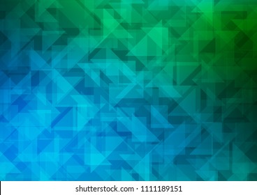 Light Blue, Green vector shining hexagonal template. Modern geometrical abstract illustration with gradient. The template can be used as a background for cell phones.