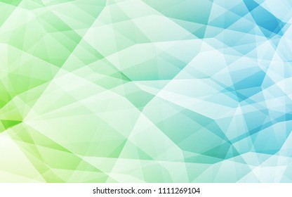 Light Blue, Green vector shining triangular layout. Elegant bright polygonal illustration with gradient. Brand new design for your business.