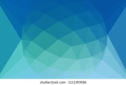 Light Blue, Green vector shining triangular cover with a gem in a centre. Triangular geometric sample with gradient.  Pattern for a brand book's backdrop.