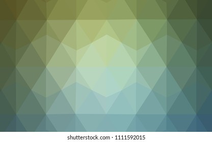 Light Blue, Green vector shining triangular backdrop. Colorful illustration in polygonal style with gradient. A completely new design for your leaflet.
