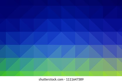 Light Blue, Green vector shining triangular cover. Colorful illustration in abstract style with triangles. Pattern for a brand book's backdrop.