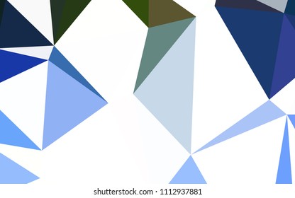 Light Blue, Green vector shining triangular backdrop. Colorful abstract illustration with triangles. Textured pattern for your backgrounds.