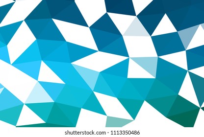 Light Blue, Green vector shining hexagonal shining triangular. An elegant bright illustration with gradient. The completely new template can be used for your brand book.