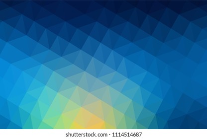 Light Blue, Green vector shining triangular layout. Glitter abstract illustration with an elegant triangles. Textured pattern for your backgrounds.