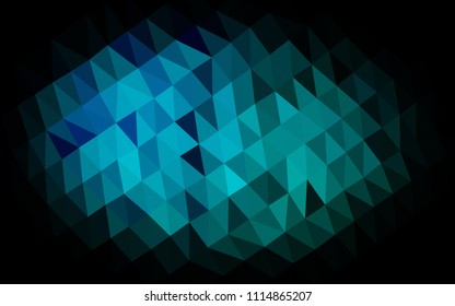 Light Blue, Green vector shining hexagonal background. Creative illustration in halftone style with gradient. A completely new design for your business.