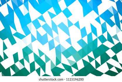 Light Blue, Green vector shining triangular pattern. Colorful illustration in abstract style with gradient. The elegant pattern can be used as part of a brand book.