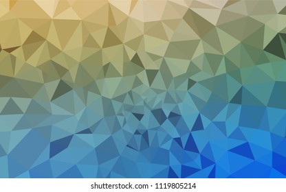 Light Blue, Green vector shining triangular cover. Shining polygonal illustration, which consist of triangles. Textured pattern for your backgrounds.
