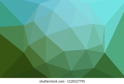 Light Blue, Green vector shining triangular backdrop. Polygonal abstract illustration with gradient. Completely new template for your banner.