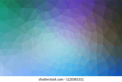 Light Blue, Green vector shining triangular layout. Colorful illustration in abstract style with triangles. A new texture for your web site.