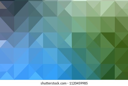 Light Blue, Green vector shining triangular cover. A completely new color illustration in a polygonal style. Triangular pattern for your business design.