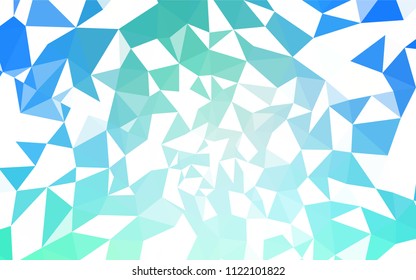 Light Blue, Green vector shining triangular cover. Modern abstract illustration with triangles. Completely new template for your banner.