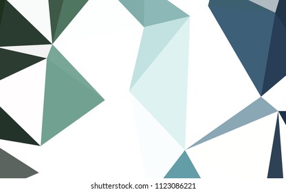 Light Blue, Green vector shining triangular layout. Colorful abstract illustration with triangles. A new texture for your web site.