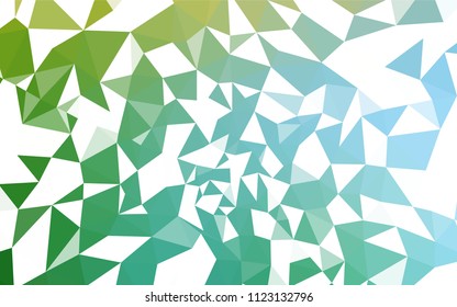 Light Blue, Green vector shining triangular cover. Modern abstract illustration with triangles. Brand new style for your business design.