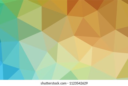 Light Blue, Green vector shining triangular cover. Elegant bright polygonal illustration with gradient. Pattern for a brand book's backdrop.