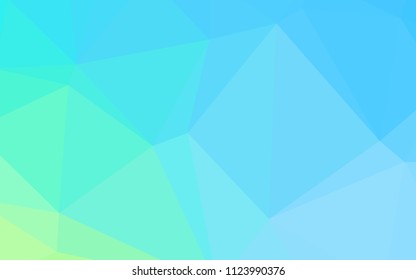 Light Blue, Green vector shining triangular cover. Modern geometrical abstract illustration with gradient. That pattern can be used as a part of a brand book.