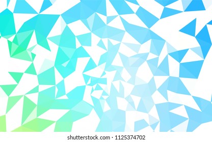 Light Blue, Green vector shining triangular backdrop. Colorful abstract illustration with triangles. Polygonal design for your web site.