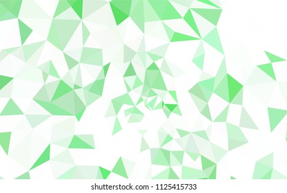 Light Blue, Green vector shining triangular cover. Modern abstract illustration with triangles. Pattern for a brand book's backdrop.