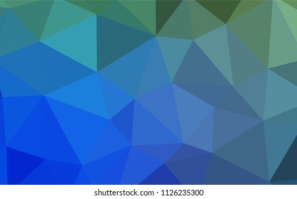 Light Blue, Green vector shining triangular layout. A sample with polygonal shapes. New template for your brand book.