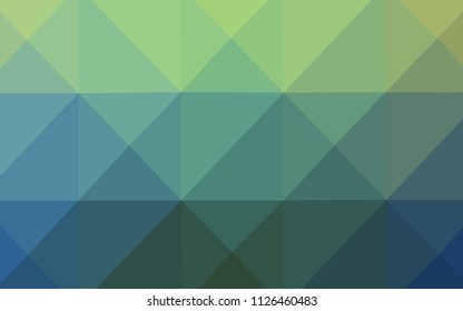 Light Blue, Green vector shining triangular cover. Glitter abstract illustration with an elegant design. A completely new design for your business.