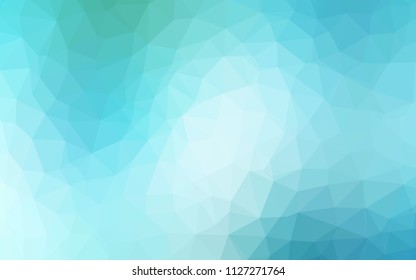 Light Blue, Green vector shining triangular cover. Triangular geometric sample with gradient.  Triangular pattern for your design.