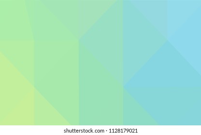 Light Blue, Green vector shining triangular layout. Colorful abstract illustration with gradient. Triangular pattern for your business design.
