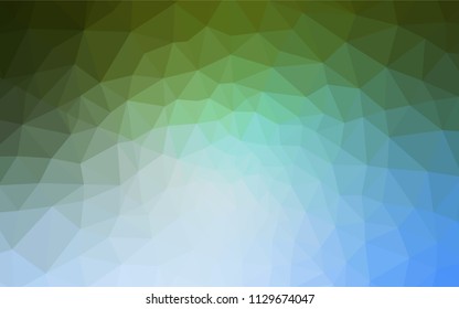 Light Blue, Green vector shining triangular layout. Creative geometric illustration in Origami style with gradient. A completely new design for your leaflet.