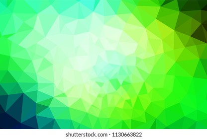 Light Blue, Green vector shining triangular backdrop. Modern abstract illustration with triangles. Triangular pattern for your design.