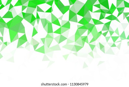 Light Blue, Green vector shining triangular cover. Geometric illustration in Origami style with gradient.  Brand new style for your business design.