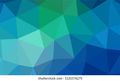 Light Blue, Green vector shining triangular layout. Shining colorful illustration with triangles. Template for cell phone's backgrounds.