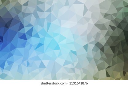 Light Blue, Green vector shining triangular cover. Elegant bright polygonal illustration with gradient. Brand new design for your business.