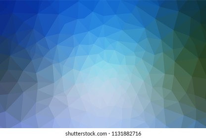 Light Blue, Green vector shining triangular layout. Polygonal abstract illustration with gradient. Textured pattern for your backgrounds.