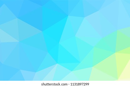 Light Blue, Green vector shining triangular layout. Colorful illustration in abstract style with triangles. A new texture for your web site.