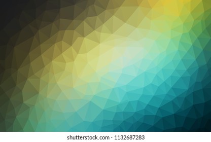 Light Blue, Green vector shining triangular layout. Creative geometric illustration in Origami style with gradient. Brand new style for your business design.