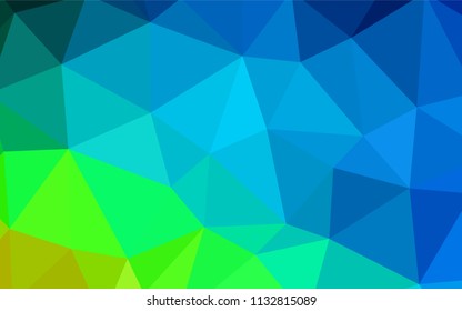 Light Blue, Green vector shining triangular layout. Shining colorful illustration with triangles. Brand new design for your business.