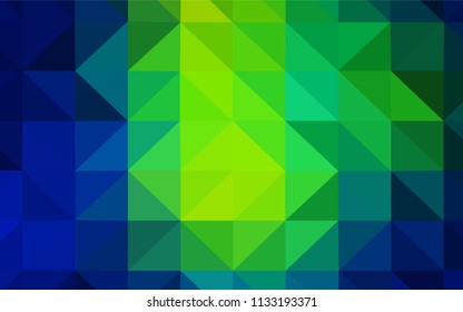 Light Blue, Green vector shining triangular cover. Colorful abstract illustration with triangles. New template for your brand book.