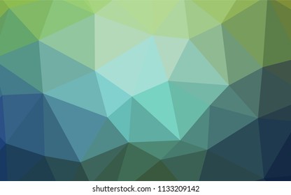 Light Blue, Green vector shining triangular cover. Shining colorful illustration with triangles. Textured pattern for your backgrounds.