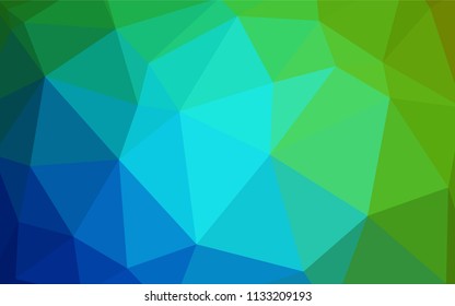 Light Blue, Green vector shining triangular layout. Colorful abstract illustration with triangles. A completely new design for your leaflet.