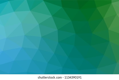 Light Blue, Green vector shining triangular template. Brand new colored illustration in blurry style with gradient. Brand new design for your business.