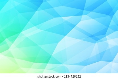 Light Blue, Green vector shining triangular backdrop. Modern abstract illustration with triangles. Brand new design for your business.