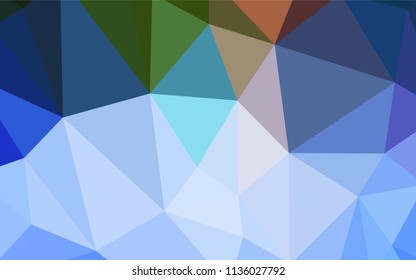 Light Blue, Green vector shining triangular layout. Colorful illustration in polygonal style with gradient. A new texture for your web site.