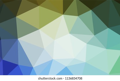 Light Blue, Green vector shining triangular layout. Colorful abstract illustration with triangles. Polygonal design for your web site.