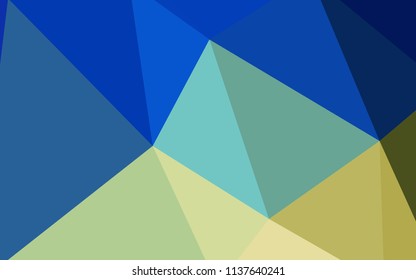 Light Blue, Green vector shining triangular layout. Glitter abstract illustration with an elegant triangles. Best triangular design for your business.