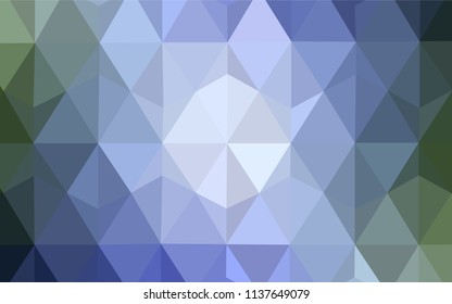 Light Blue, Green vector shining triangular cover. Colorful illustration in abstract style with triangles. Brand new style for your business design.