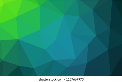 Light Blue, Green vector shining triangular layout. Colorful abstract illustration with triangles. Template for cell phone's backgrounds.