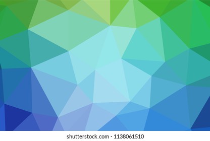 Light Blue, Green vector shining triangular cover. A completely new color illustration in a polygonal style. Completely new template for your banner.